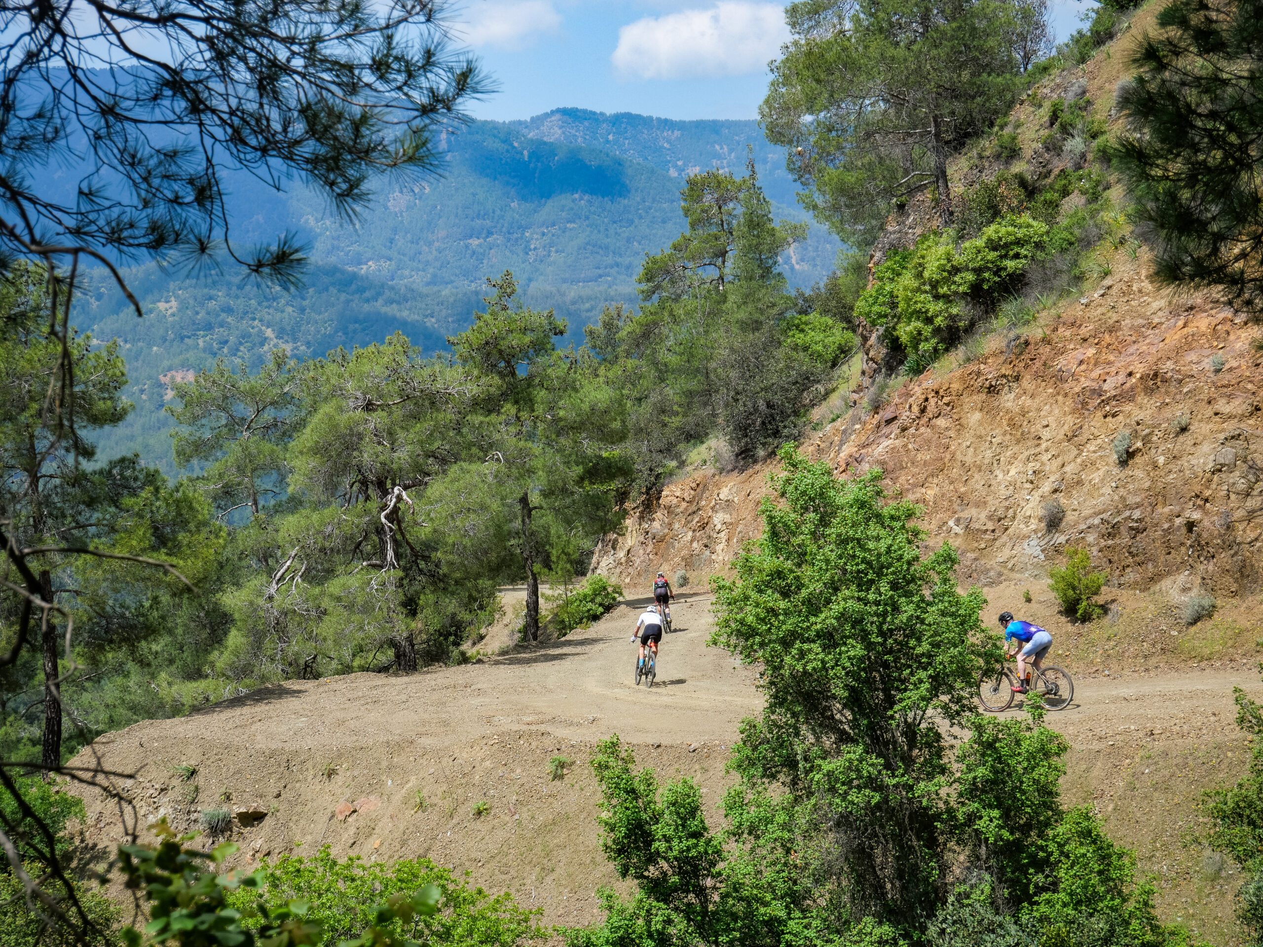 Cycling in the Trodos Mountains Cyprus